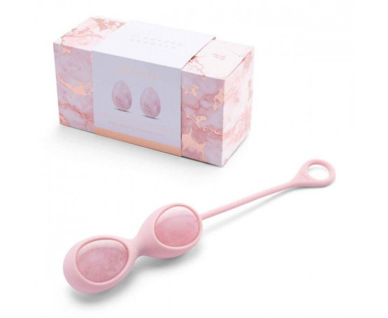 Тренажеры йони Le Wand Crystal Yoni Eggs из розового кварца