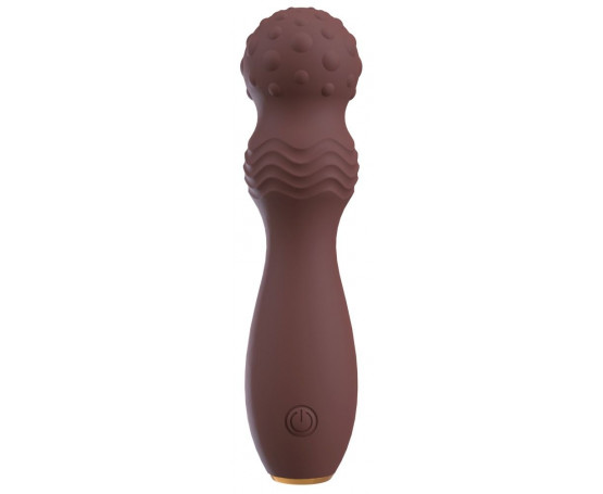 Коричневый вибратор-жезл Hazel 03 - 14 см.