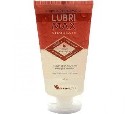 Возбуждающий интимный гель-смазка на водной основе Lubrimax Stimulate - 75 мл.