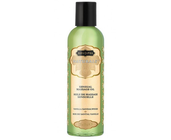 Массажное масло Naturals Vanilla Sandalwood с ароматом ванили и сандала - 59 мл.