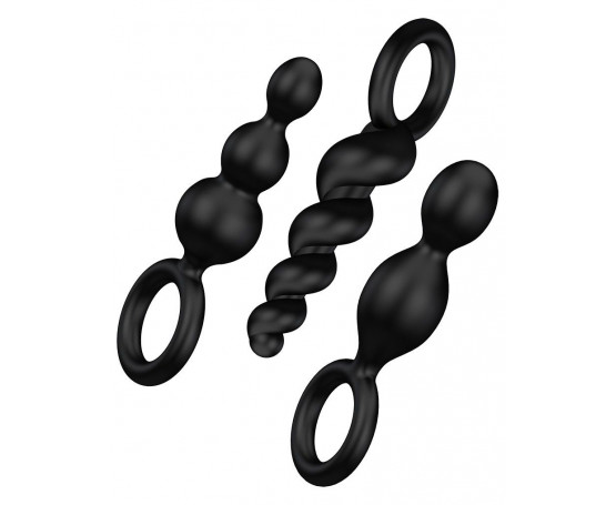 Набор чёрных анальных цепочек Satisfyer Booty Call