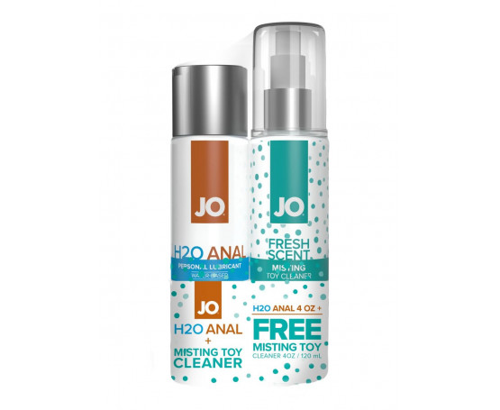 Набор из анального лубриканта JO Anal H2O и очистителя Toy Cleaner
