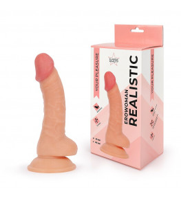 Телесный фаллоимитатор-реалистик Erowoman - 19 см.