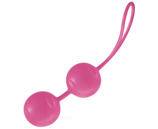 Нежно-розовые вагинальные шарики Joyballs Trend с петелькой