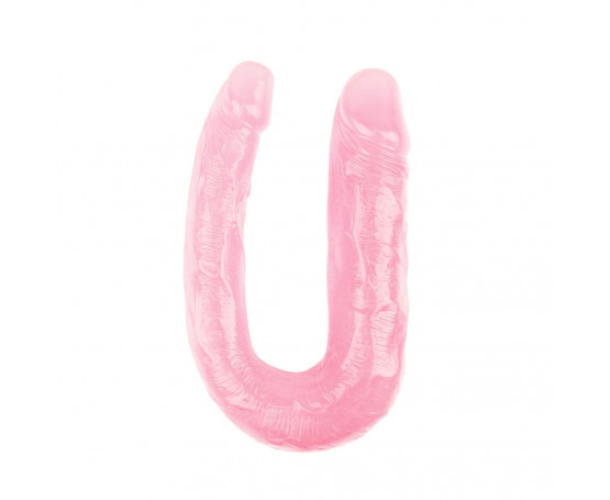 Розовый U-образный фаллоимитатор 13 Inch Dildo - 17 см.
