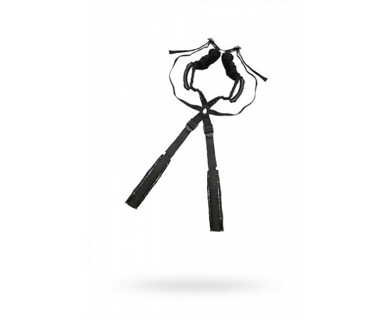 Чёрный бондажный комплект Romfun Sex Harness Bondage на сбруе