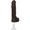 Коричневый фаллоимитатор с имитацией семяизвержением Bust It Squirting Realistic Cock - 23,36 см.
