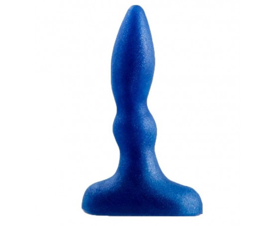 Синий анальный стимулятор Beginners p-spot massager - 11 см.