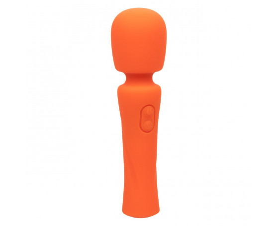 Оранжевый вибромассажер Stella Liquid Silicone Mini Massager - 14,5 см.