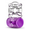 Фиолетовое эрекционное виброкольцо Pleaser Rechargeable C-Ring