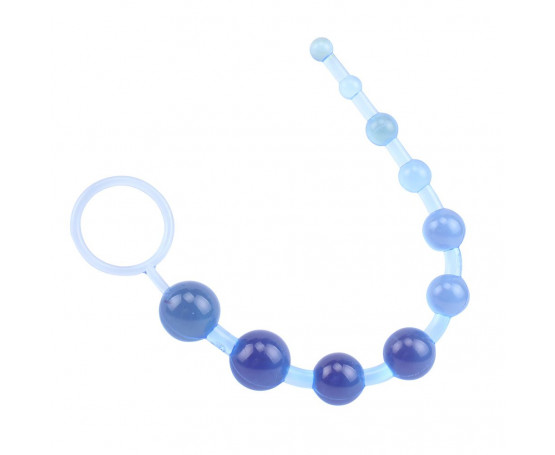 Голубая анальная цепочка Sassy Anal Beads - 26,7 см.
