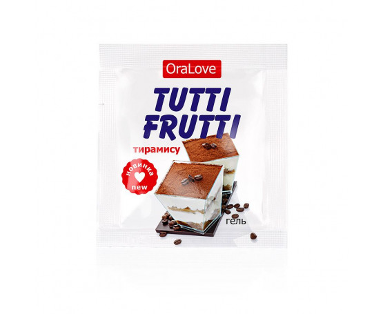 Саше гель-смазки Tutti-frutti со вкусом тирамису - 4 гр.