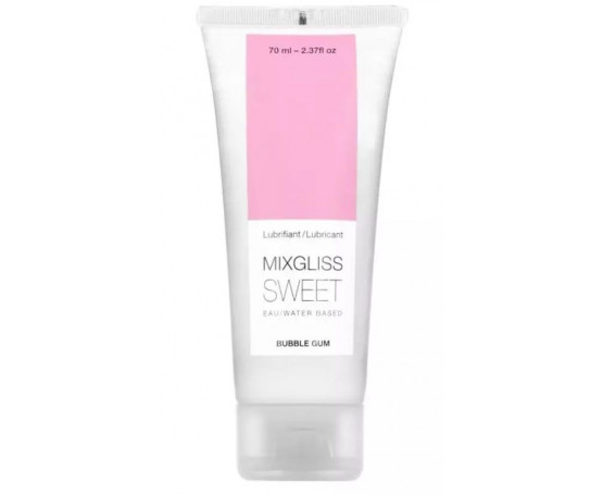 Смазка на водной основе Mixgliss Sweet с ароматом бабл-гам - 70 мл.