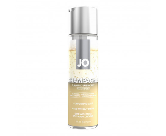 Лубрикант на водной основе JO H2O Champagne Flavored Lubricant с ароматом шампанского - 60 мл.