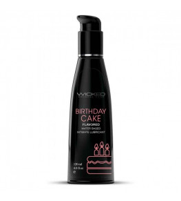 Лубрикант на водной основе со вкусом торта с кремом Wicked Aqua Birthday cake - 120 мл.