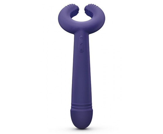 Темно-синий вибратор для пар Please Me Multi Vibrator