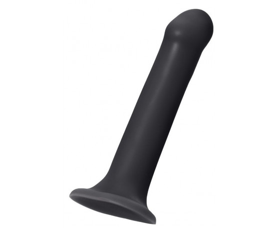 Черный фаллос на присоске Silicone Bendable Dildo L - 19 см.