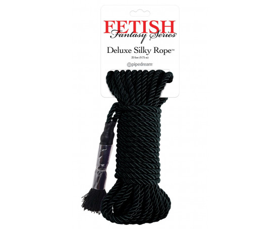 Черная веревка для фиксации Deluxe Silky Rope - 9,75 м.