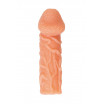 Телесная закрытая насадка с венками Cock Sleeve 006 Size L - 17,6 см.