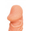 Телесная закрытая насадка с венками Cock Sleeve 006 Size L - 17,6 см.