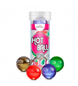 Ароматизированный лубрикант Hot Ball Mix на масляной основе (4 шарика по 3 гр.)