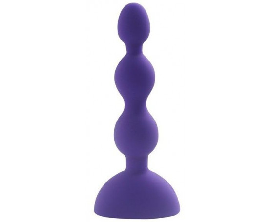 Фиолетовый анальный вибростимулятор Anal Beads S - 14,5 см. 