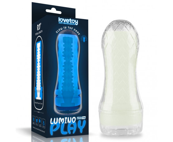 Светящийся в темноте мастурбатор Lumino Play Masturbator Ribbed