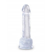 Прозрачный фаллоимитатор 7  Cock with Balls - 20,3 см.