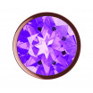 Пробка цвета розового золота с фиолетовым кристаллом Diamond Amethyst Shine S - 7,2 см.