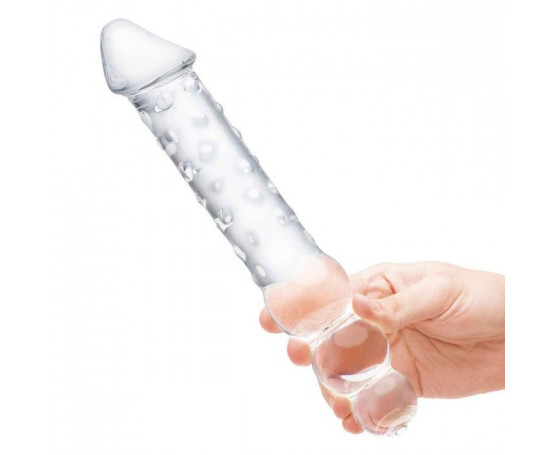 Прозрачный двухсторонний стимулятор 12  Double Ended Dildo - 28 см.