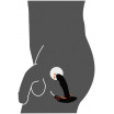 Черный вибромассажер простаты с функцией римминга Plug with Perineum Stimulator - 16,6 см.