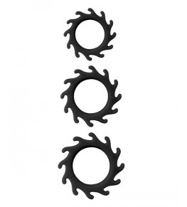 Набор из 3 эрекционных колец MENZSTUFF BUZZ SAW COCK RING SET