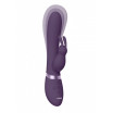 Фиолетовый вибромассажер-кролик Taka - 21,3 см.
