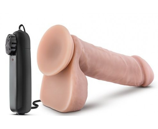 Телесный вибратор THE GOALIE 8INCH DILDO  - 20,3 см.