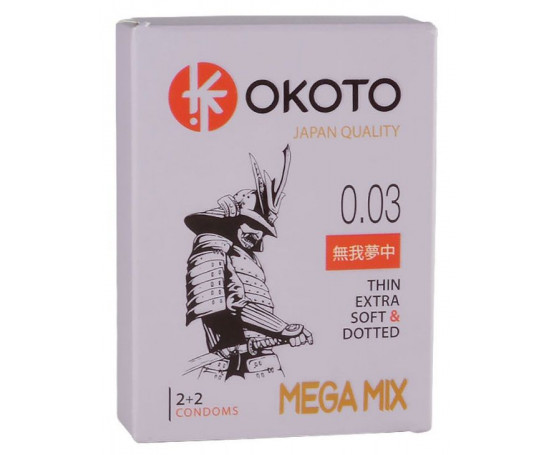 Набор из 4 презервативов OKOTO MegaMIX