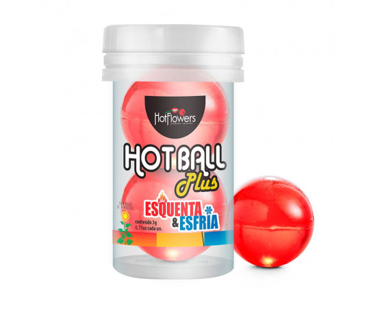 Лубрикант на масляной основе Hot Ball Plus с охлаждающе-разогревающим эффектом (2 шарика по 3 гр.)