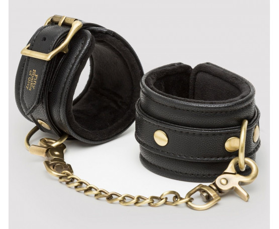 Черные наручники Bound to You Faux Leather Wrist Cuffs