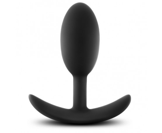 Черная анальная пробка Silicone Vibra Slim Plug Medium - 10,2 см.