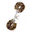 Леопардовые наручники METAL HANDCUFF WITH PLUSH LEOPARD