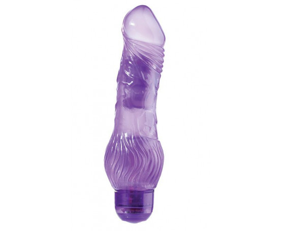 Фиолетовый гелевый вибратор JELLY JOY 7INCH 10 RHYTHMS PURPLE - 17,5 см.