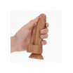 Телесный фаллоимитатор Curved Realistic Dildo Balls Suction Cup 7 - 17 см.
