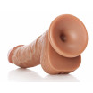 Телесный фаллоимитатор Curved Realistic Dildo Balls Suction Cup 7 - 17 см.