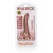 Телесный фаллоимитатор Curved Realistic Dildo Balls Suction Cup 7 - 17 см.