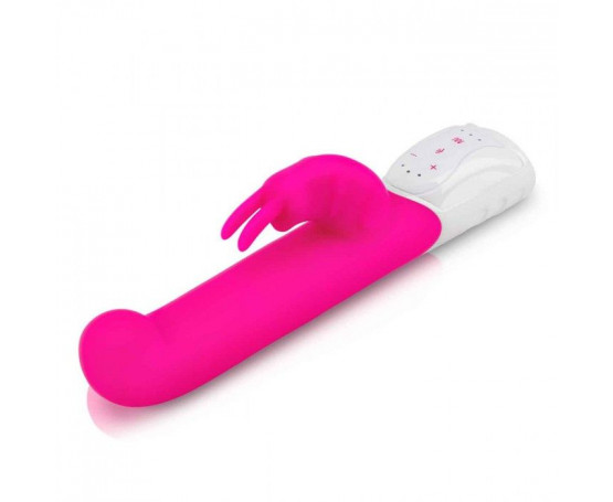 Розовый вибромассажер для G-точки Come hither G-Spot Rabbit - 24,5 см.