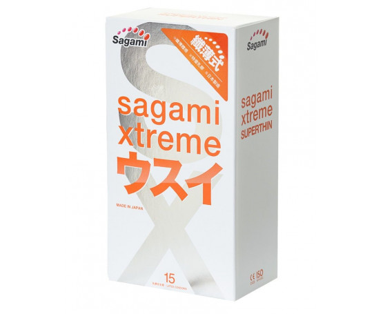 Ультратонкие презервативы Sagami Xtreme Superthin - 15 шт.