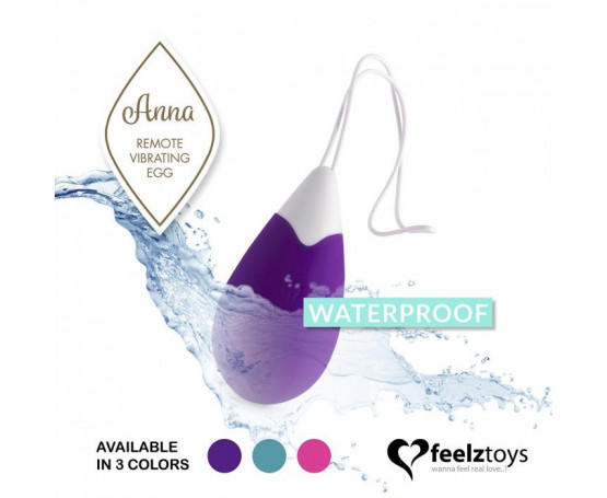 Фиолетовое виброяйцо на радиоуправлении Anna Vibrating Egg Remote