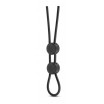 Черное двойное эрекционное лассо Silicone Double Loop Cock Ring