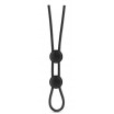Черное двойное эрекционное лассо Silicone Double Loop Cock Ring