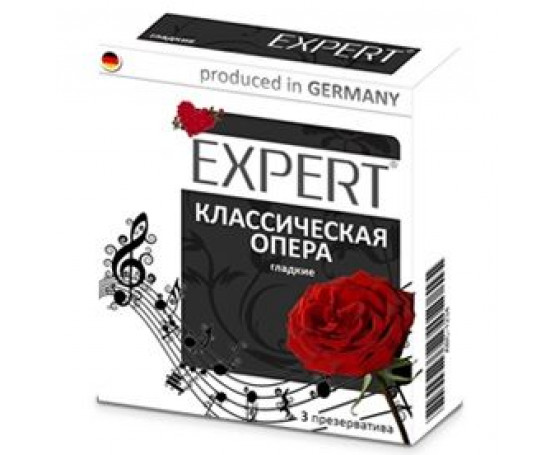 Гладкие презервативы Expert  Классическая опера  - 3 шт.