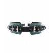 Изумрудный пояс с колечками для крепления наручников Emerald Leather Belt